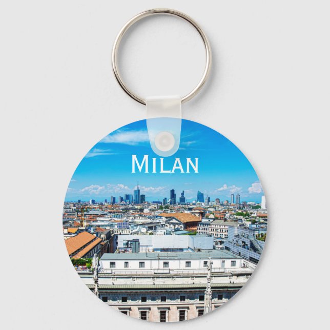 Milan Skyline i Italien Nyckelring (Framsida)
