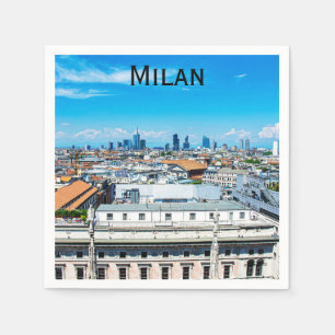 Milan Skyline i Italien Pappersservett