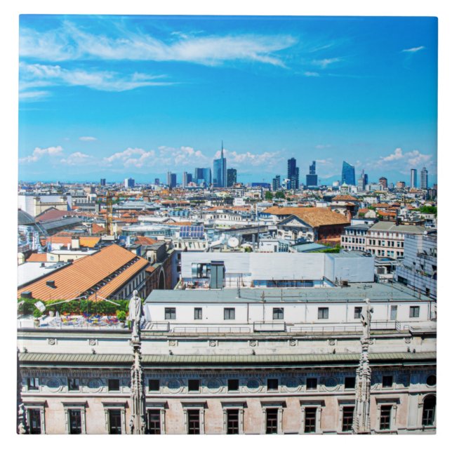Milan Skyline Kakelplatta (Framsidan)