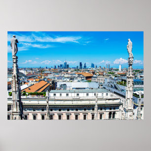Milan Skyline Poster