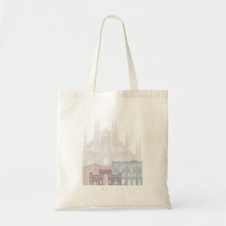 MILAN SKYLINE POSTER PASTEL TYGKASSE