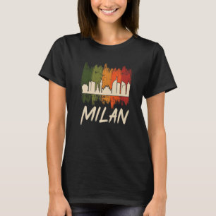 Milan Skyline Retro från Italien Dom De Milan T Shirt