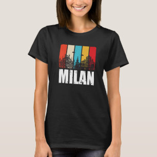 Milan Skyline Retro Italien från North Italien Mil T Shirt
