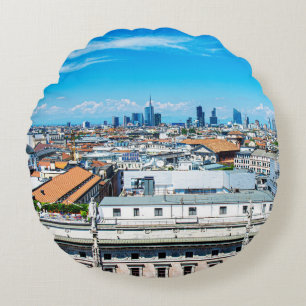Milan Skyline Rund Kudde