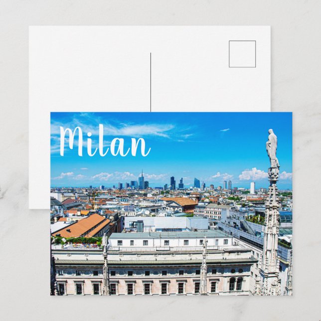 Milan Skyline vycard Vykort (Fram/baksida)
