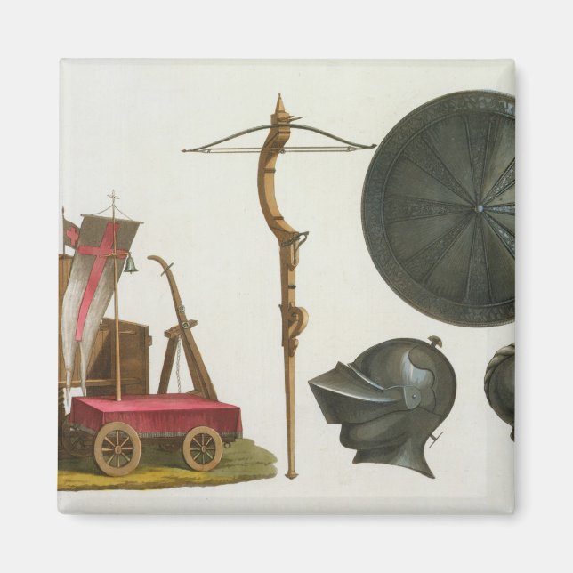 Milanchariot, armbåge och armé, plåt 17 fr magnet (Framsidan)