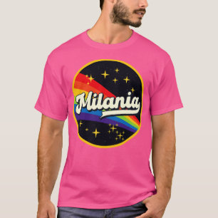 Milania Rainbow in Space Vintage Stil T Shirt