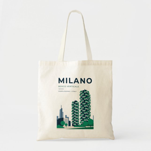 Milano Bosco Verticale Resväska Italien Present Tygkasse (Framsidan)