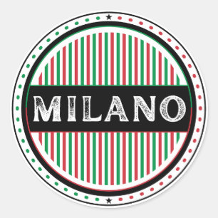 Milano City Pride Emblem – Italiensk identitet Runt Klistermärke