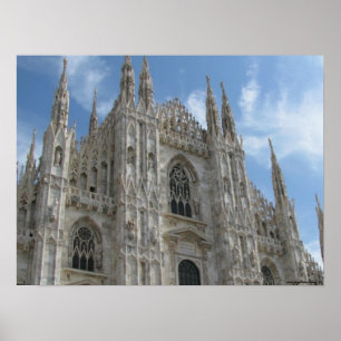 Milano, fotografi av Italien poster