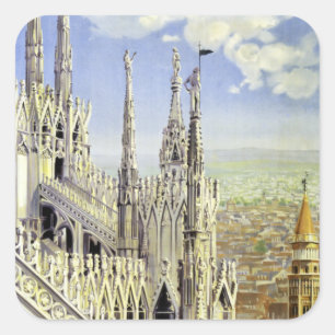 Milano Fyrkantigt Klistermärke