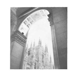 Milano Italien, Galleria Utsikt över Duomo Anteckningsblock