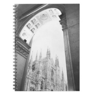 Milano Italien, Galleria Utsikt över Duomo Anteckningsbok Med Spiral