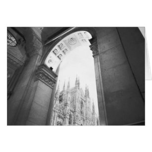 Milano Italien, Galleria Utsikt över Duomo Hälsningskort