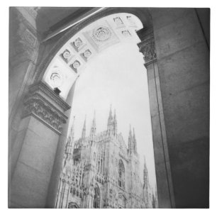 Milano Italien, Galleria Utsikt över Duomo Kakelplatta