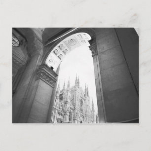 Milano Italien, Galleria Utsikt över Duomo Vykort