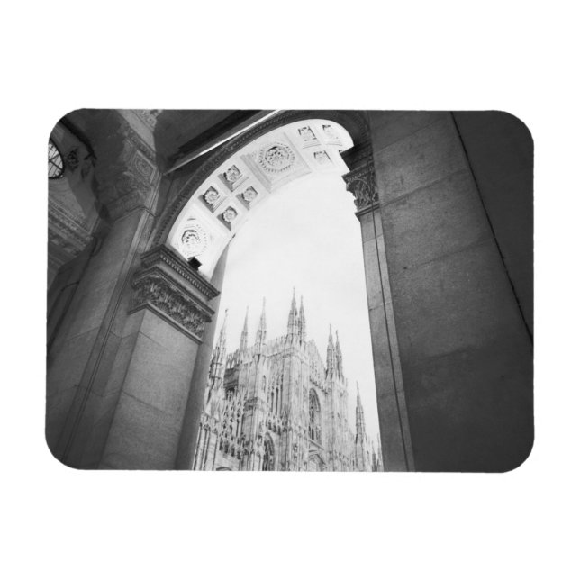 Milano Italien, Galleria View of the Duomo Magnet (Horisontell)