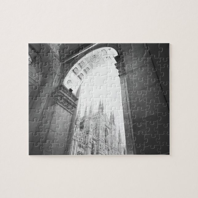 Milano Italien, Galleria View of the Duomo Pussel (Horisontell)