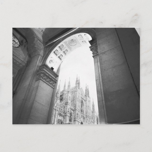 Milano Italien, Galleria View of the Duomo Vykort (Framsida)