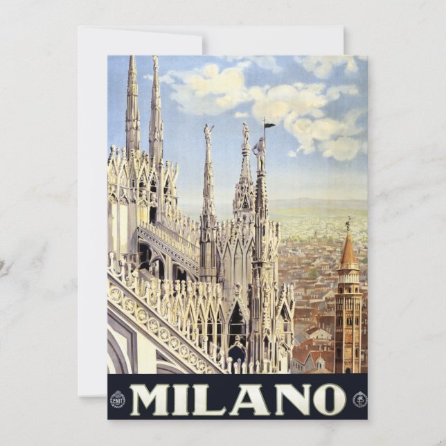 Milano Italien Gothic Cathedral Duomo Vintage reso (Framsida)