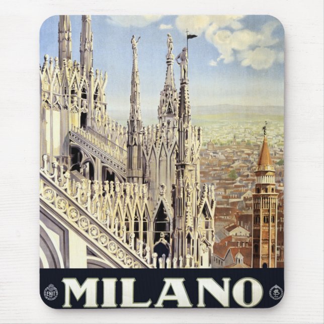 Milano Italien Gothic Cathedral Duomo Vintage reso Musmatta (Framsidan)