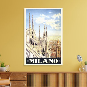 Milano Italien gotisk katedral Duomo Vintage Resa Canvastryck