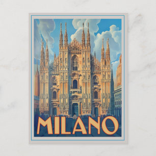 Milano, Italien Retro Vykort