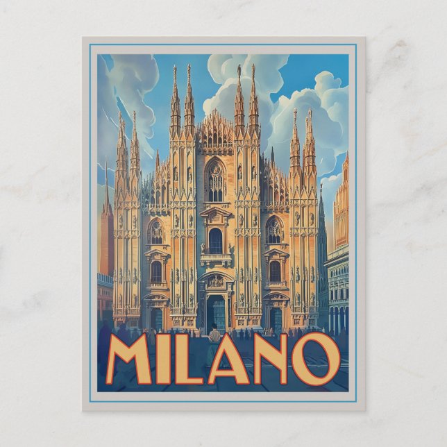 Milano, Italien Retro Vykort (Framsida)