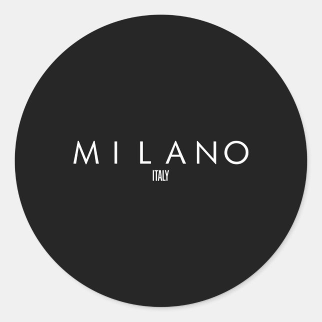 Milano Italien Runt Klistermärke (Framsida)