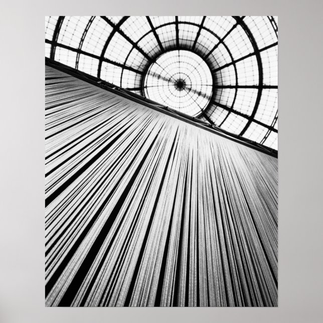Milano Italien, skyltfönster i Galleria Poster (Framsidan)