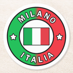 Milano Italien Underlägg Papper Rund