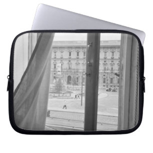 Milano Italien, Utsikt från La Scala Operans fönst Laptop Sleeve