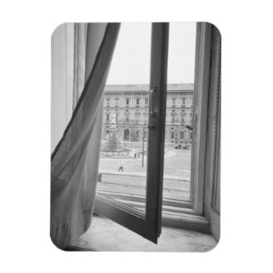 Milano Italien, Utsikt från La Scala Operans fönst Magnet