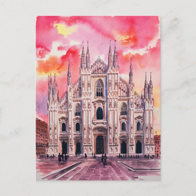 Milano, Milan Cathedral Painting Vykort (Framsida)