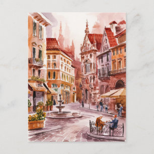 Milano, Milan Italien Street Painting Vykort
