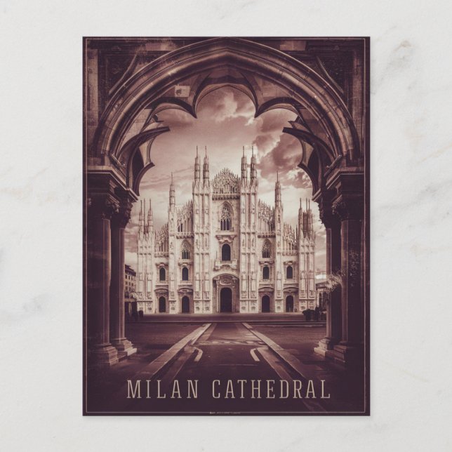 Milano, Milanos katedral Vykort (Framsida)
