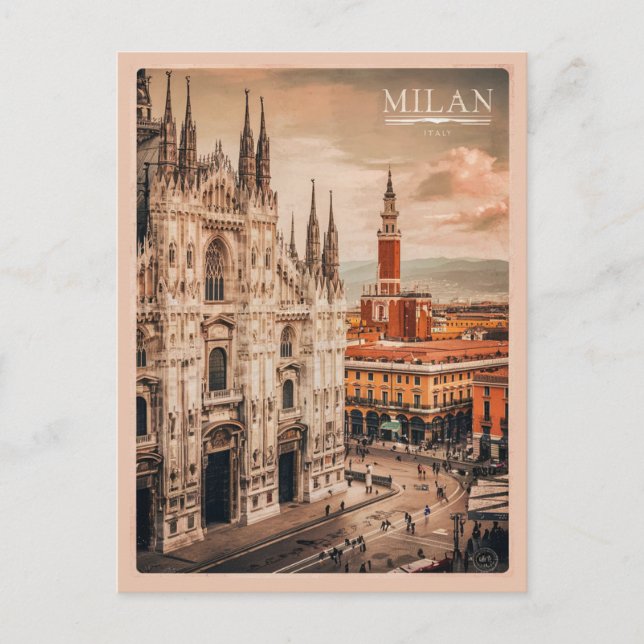 Milano, Milanos katedral Vykort (Framsida)