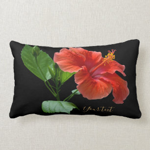 Milano Red Hibiscus Lumbar Dekorativ kudde