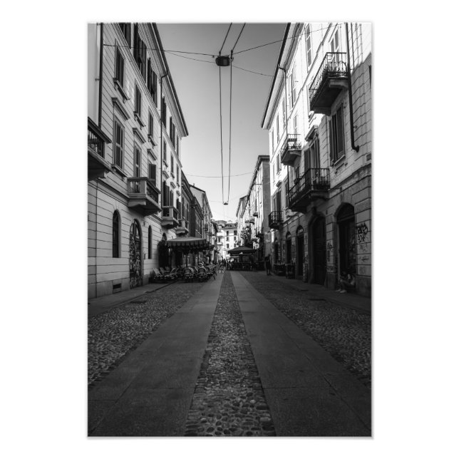 Milano Urban Sunset Walk. Fototryck (Framsidan)