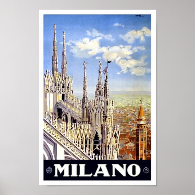 Milano Vintage resor Poster 1920 (Framsidan)