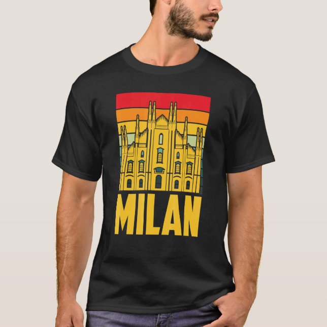 Milanos katedral från Italien Dom De Milan T Shirt (Framsida)