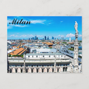 Milanos skyline i Italien Vykort