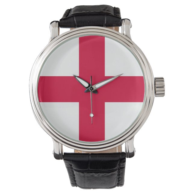 Milanos stad flagga Milano Italien Italia symbol k Armbandsur (Framsida)