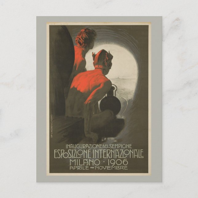 Milanos världsrätt 1906 vykort (Framsida)