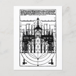 Milanos vitruvianska katedral 1521 vykort