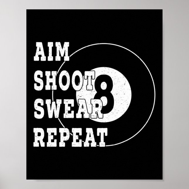Milardard 8 Åtta Boll Retro Snooker Bord Poster (Framsidan)