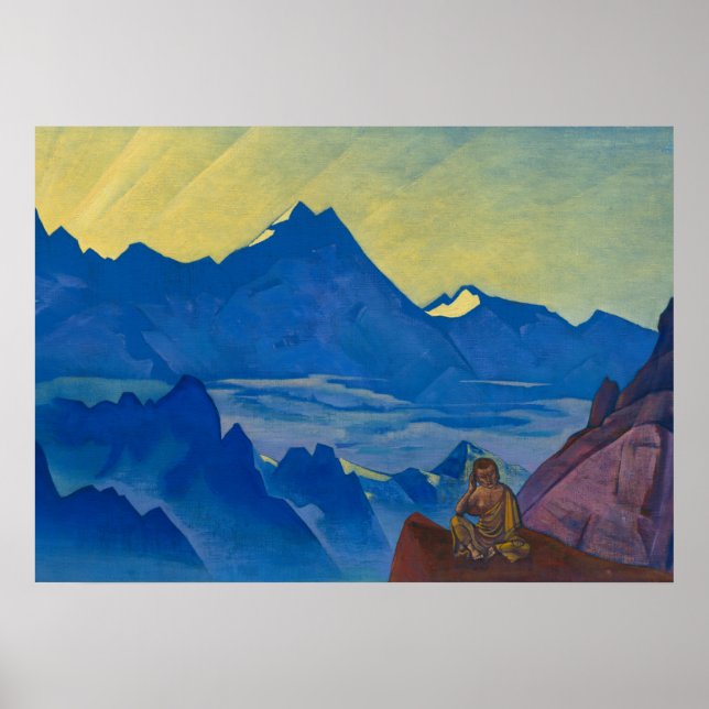 Milarepa, den som härjade av Nicholas Roerich Poster (Framsidan)