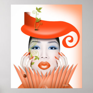 Milas Surreal Tangerine Dream Poster