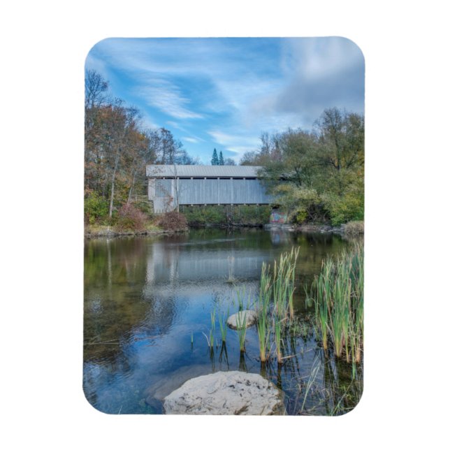 Milby Covered Bridge 2 Magnet (Vertikal)