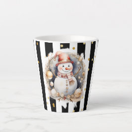Milchtasse Klein Snowman and Stripes Var02